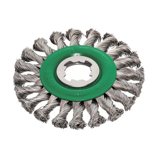 LESSMANN XーLOCK ノットホイールブラシ Φ115 ステンレス鋼 線径0.5 472.81X.JP≪店卸し資産極限点≫