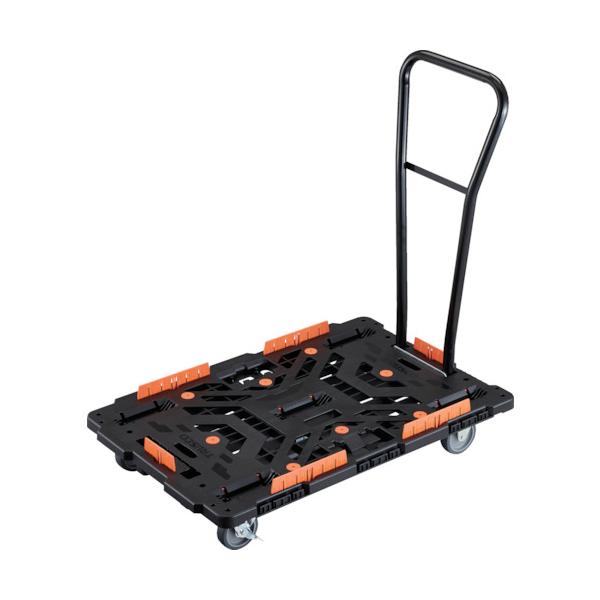 TRUSCO(トラスコ) 連結式樹脂製平台車 ビートル 900X600 自在3輪 内2輪ストッパー付 脱着式ハンドル付 コボレ止めセット付 BT900KJ3S2H-E100 14,544円