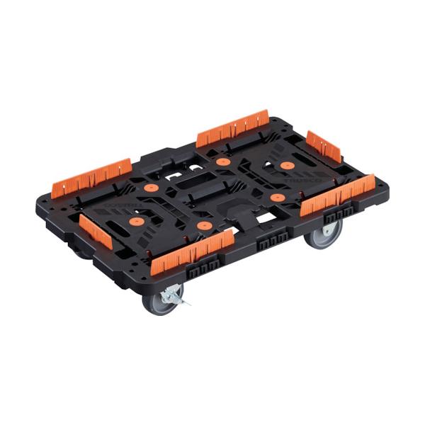 TRUSCO(トラスコ) 繋ぎ合わせる式脂製平台車 ビートル 700X450 自在3輪 内2輪ストッパー付 コボレ打ちきり書き割り付 BT700KJ3S2-E100