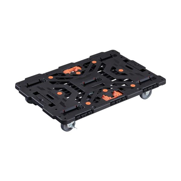 TRUSCO(トラスコ) 連結式樹脂製平台車 ビートル 900X600 自在3輪 内2輪ストッパー付 とめたろう付 BT900J3S2-E100T