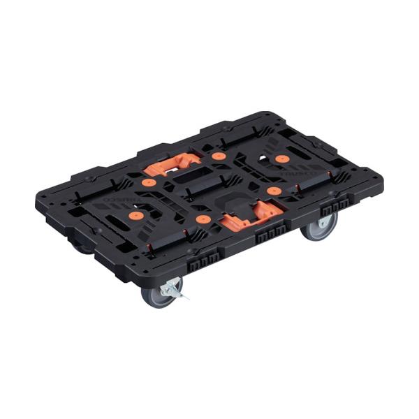 TRUSCO(トラスコ) 繋ぎ合わせる式脂製平台車 ビートル 700X450 自在3輪 内2輪ストッパー付 とめたろう付 BT700J3S2-E100T