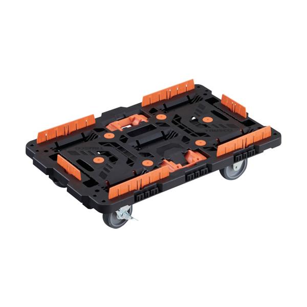 TRUSCO(トラスコ) 繋ぎ合わせる式脂製平台車 ビートル 700X450 自在3輪 内2輪ストッパー付 コボレ打ちきり仕掛ける とめたろう付 BT700KJ3S2-E100T