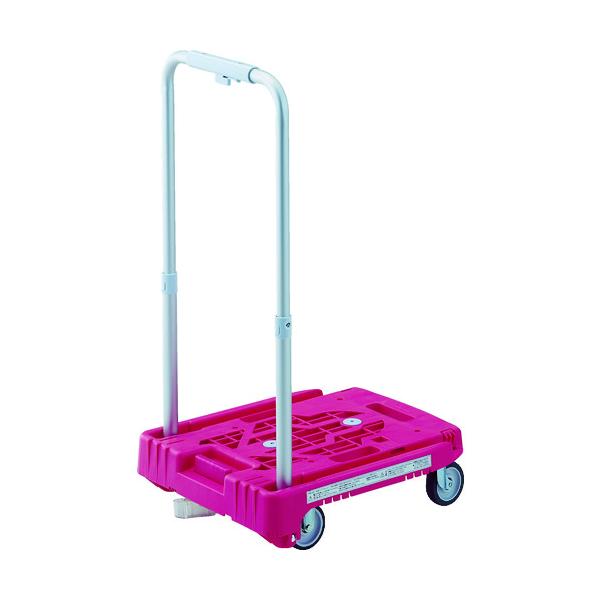 TRUSCO(トラスコ) 脂手押し車 カルティオミニ weego 省音G拷問台 さくら色 S付 WP-2G-P-JS 花・ガーデン・DIY-物流・運搬器具-ハンドトラック