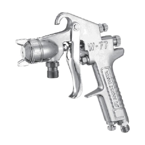 アネスト岩田 中形スプレーガン 吸上式 ノズル口径 Φ2.0 空気使用量340L/min W-77-21S|工具の楽市