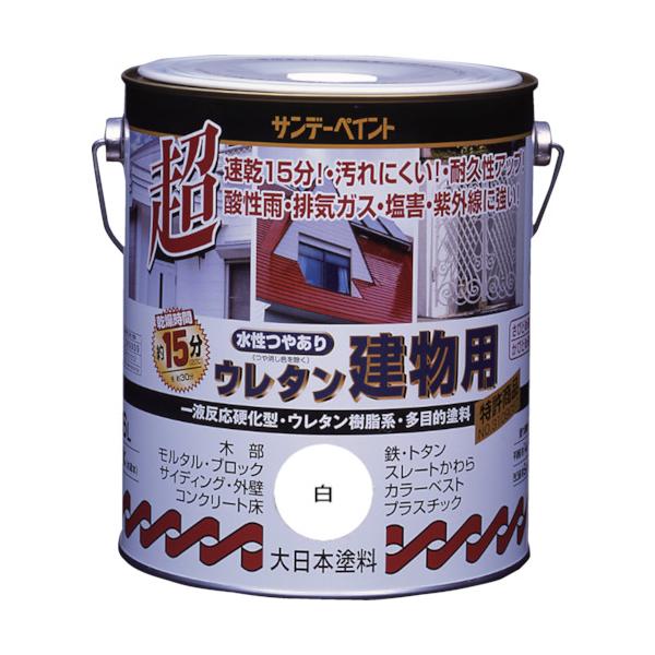 サンデーペイント 水性ウレタン建物用 1.6L ライトグレー 23M23