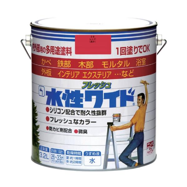 ニッぺ 水溶性生新しい広広とした 3.2L 赤いこと HTA112-3.2 4976124025235