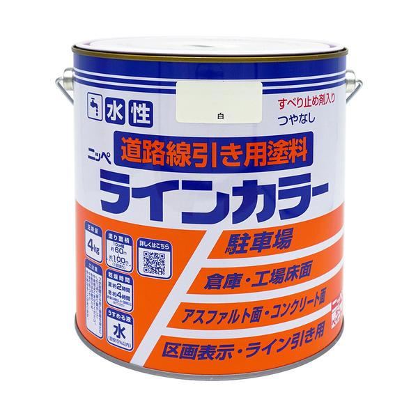 ニッぺ 水溶性伝達ルート色つや 4kg 白 HPT113-4 4976124092022