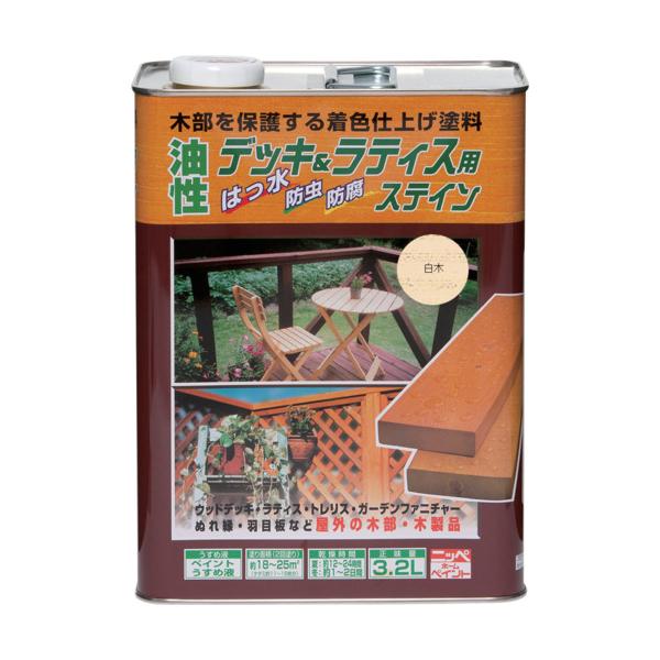 ニッぺ 油性甲板\u0026ラティス 3.2L 木材 HUH007-3.2 4976124525780