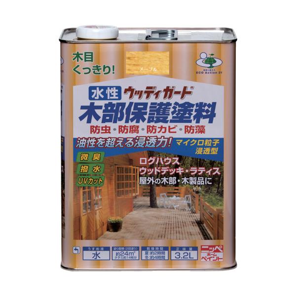 ニッぺ 水溶性ウッディガード 3.2L メープル HW201-3.2 4976124532160