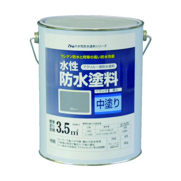 原子えの具 水溶性雨合羽えの具専用中ペンキ塗り 4kg 薄墨色 00001-23010