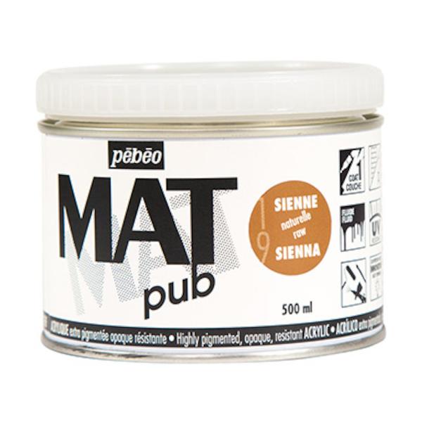Pebeo マットピュブ 500ml NO.19 ローシェンナ 257019
