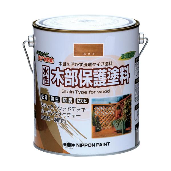 ニッぺ 水性木部保護塗料 1.6L オーク HXY006-1.6 4976124544354