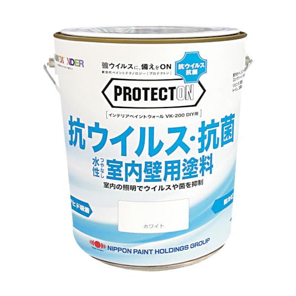 ニッぺ 塗料 PROTECTON インテリアウォール VK-200 DIY用 1.6L コットン 4976124877810≪在庫限り≫