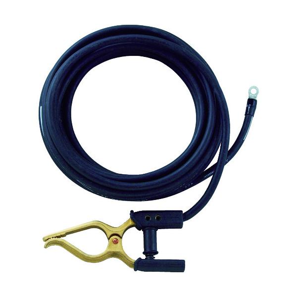 TRUSCO(トラスコ) キャブタイヤケーブル 地べたゼムクリップ丸端子付 10m TCT-2210KE