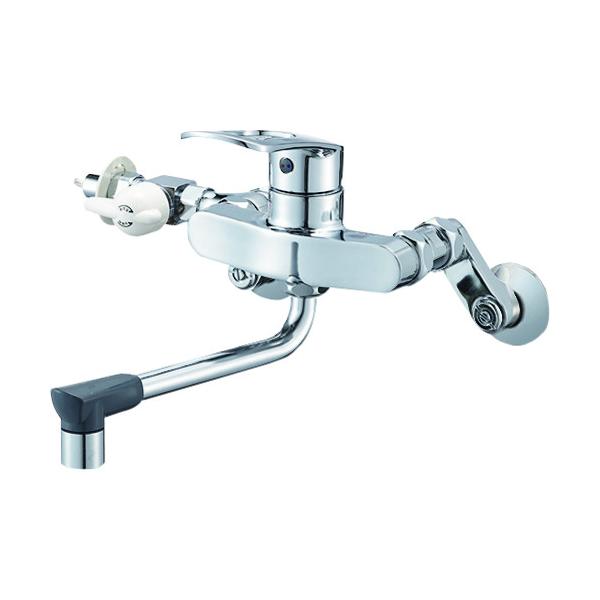 SANEI シングル分岐混合栓 分岐バルブ付き 食洗器接続 エコ パイプの長さ190mm K17111ED-13