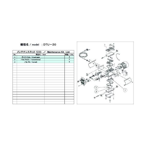 アルバック 真空ポンプ用メンテナンスキッド DTU-20用 DTU-20 MAINTENANCEKIT