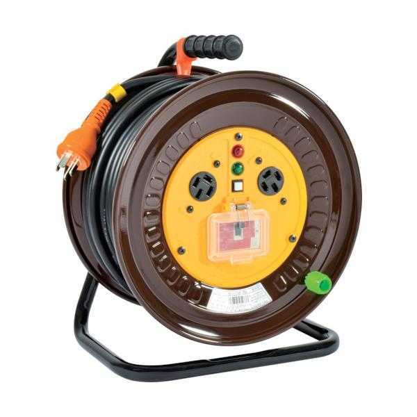 NICHIDO 電工ドラム 三相200V 過負荷漏電保護兼用ブレーカ付 30m ND-EC330-20A