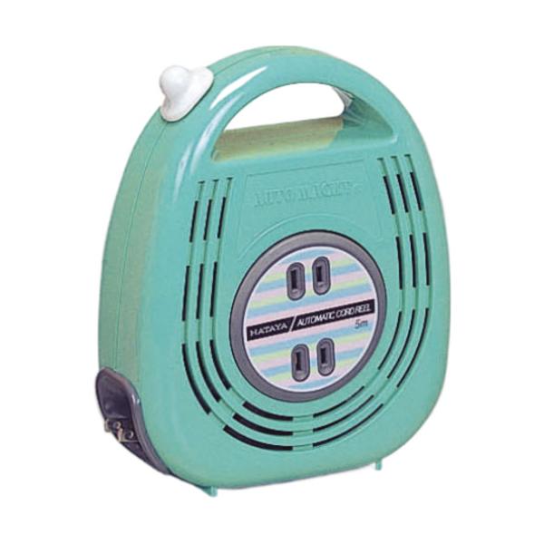 ハタヤ オートマッキー 100V 5m 自動巻 エメラルドグリーン AM-051-GE