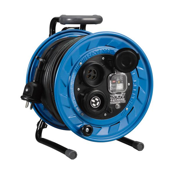 ハタヤ 三相200V屋外用コードリール 30m 3.5mm ブレーカー付 BFS-332M