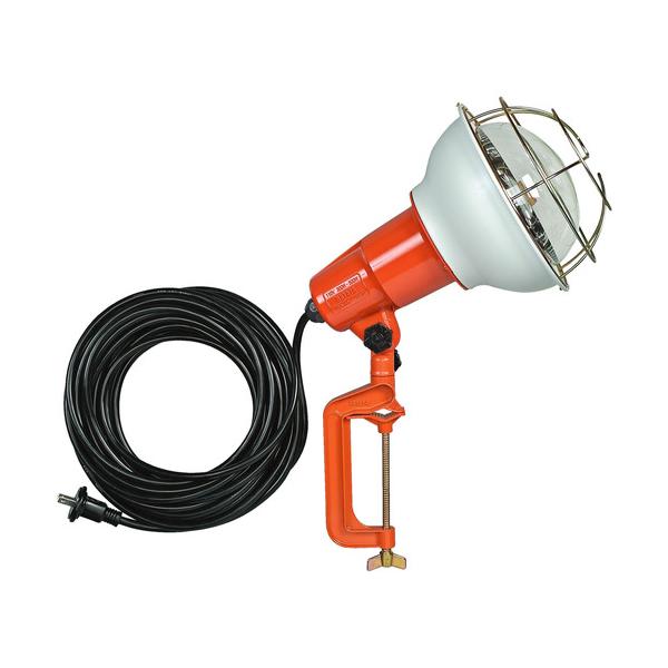 ハタヤ 防雨型作業灯 リフレクターランプ300W 100V電線10m バイス付 RE-310