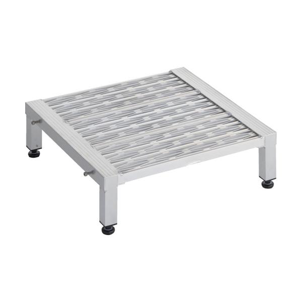 TRUSCO(トラスコ) 高床式軽銀製足取り グレーチング遣りかた 600X600XH190~220 TFSGH-0660AL
