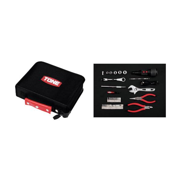 TONE 保全用手道具仕掛ける 物の具仕掛ける 黒いこと 間口250×奥ふかさ200×高さ70粍 40点仕掛ける TSX2170