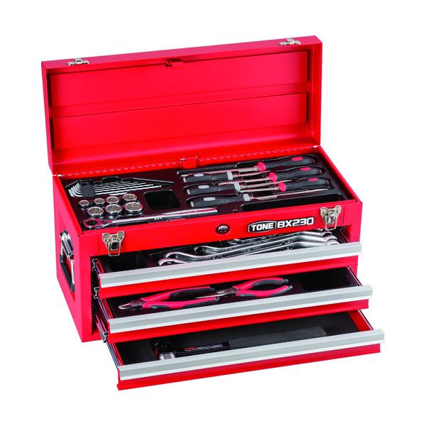 TONE 整備用工具セット ツールセット BX230仕様 レッド 間口508×奥行232×高さ302mm TSS452