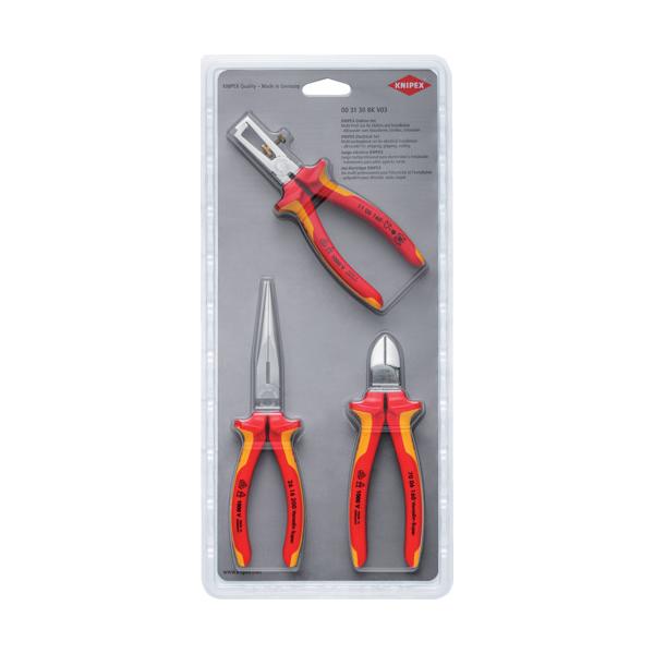 KNIPEX 縁切り手道具3点仕掛ける(鉄条ストリッパ・ニッパー・プライヤー) 003130BKV03