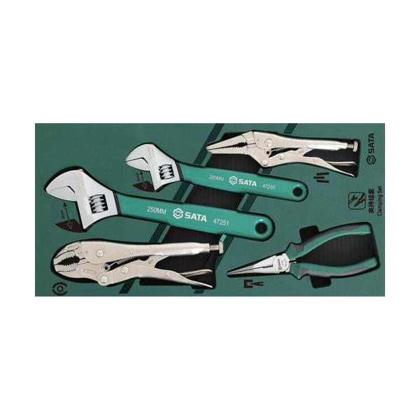SATA モンキーレンチ・プライヤー・ペンチセット 09909A
