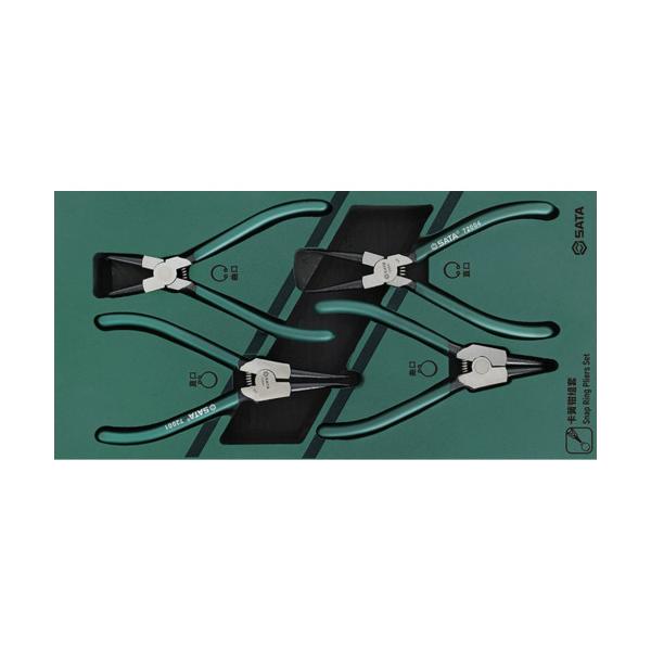 SATA スナップリングプライヤー 4点 書き割り 御盆入り口・入口 09911A