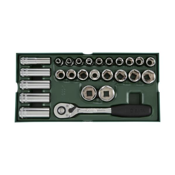 SATA 6角ソケット鍵書き割り 差込角12.7粍(26点) お盆入り口・入口 09915