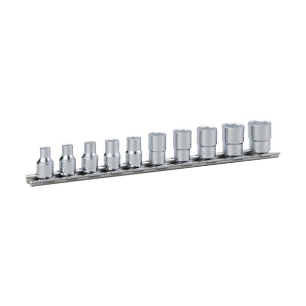 TONE ソケットセット(6角・ホルダー付) 10pcs 差込角6.35mm HS210