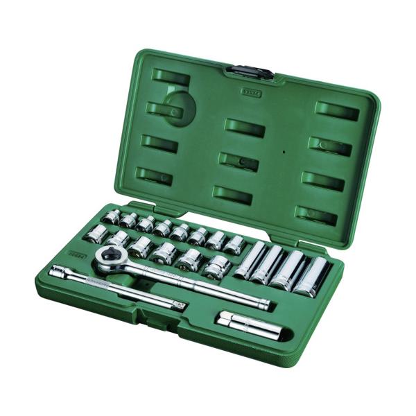 SATA 6角ソケット鍵仕掛ける 差込角9.5粍(22点) 09524
