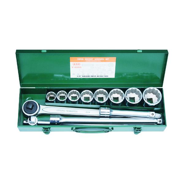ASH ソケットレンチセット19.0□×12PCS VO6081|工具の楽市