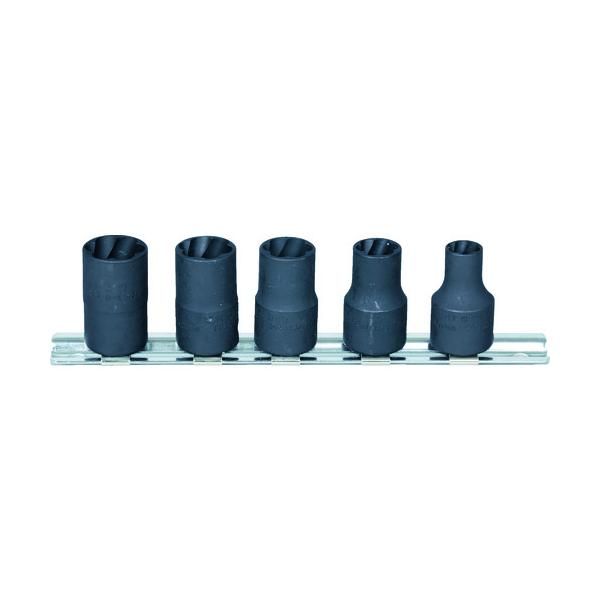 TRUSCO(トラスコ) なめたボルト・ナット外し用ツイストソケット 8~14mm TTS3-5SET|工具の楽市