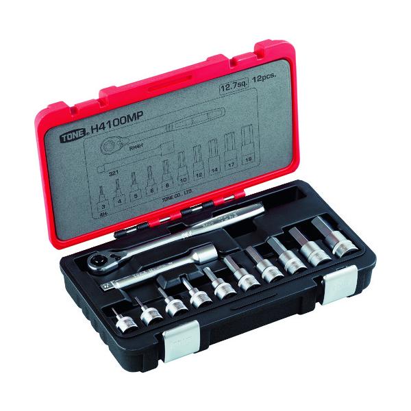 TONE ヘキサゴンソケットレンチセット 差込角12.7mm 12点セット H4100MP