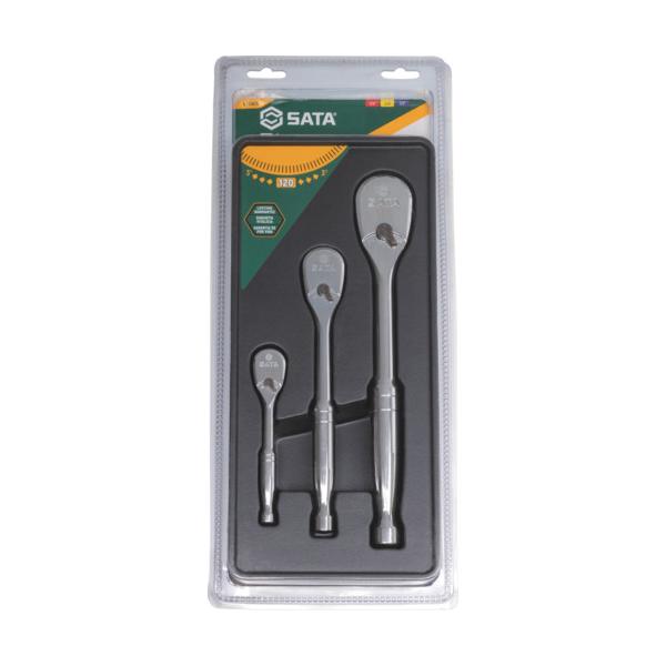 SATA ラチェットハンドル3点セット 120XP 差込角12.7mm差込角9.5mm差込角6.35mm ST13975｜工具の楽市 19,449円