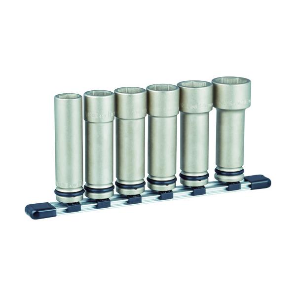 TONE 差しひびき用超ロングソケット書き割り(保持者付) 6pcs 差込角12.7粍 HNV406LL