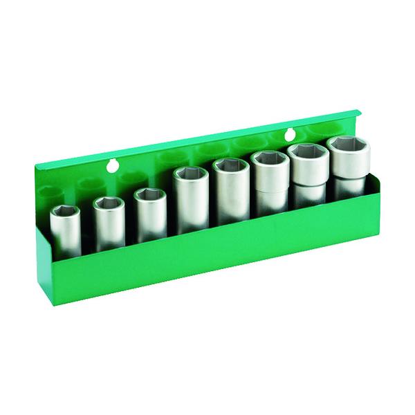 TONE インパクト用ロングソケットセット(壁掛式) 8pcs 差込角19.0mm NV608｜工具の楽市