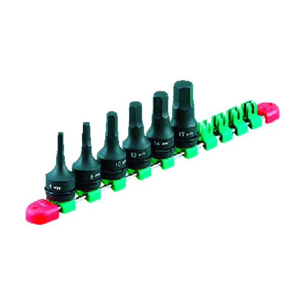 KTC 12.7sq.インパクトレンチ用ヘキサゴンレンチセット[6コ組] TBTP406P