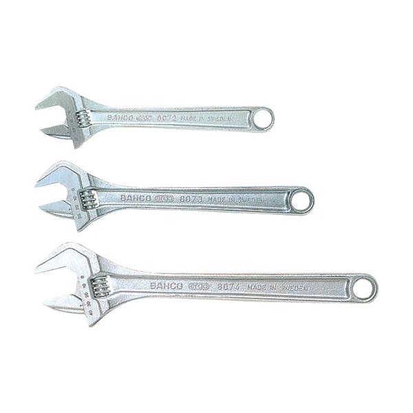 BAHCO モンキーレンチメッキ 全長380粍 8074C