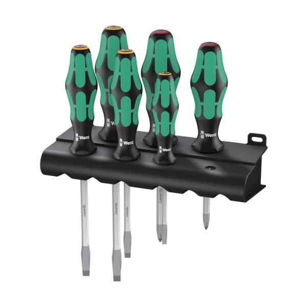 Wera 334SK/6 ドライバーセット(ラック付) 007680
