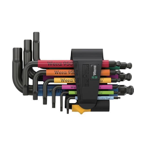Wera 950/9 ヘックスプラス マルチカラーインペリアル3 L手懸かり書き割り、 黒いことレーザ 022641