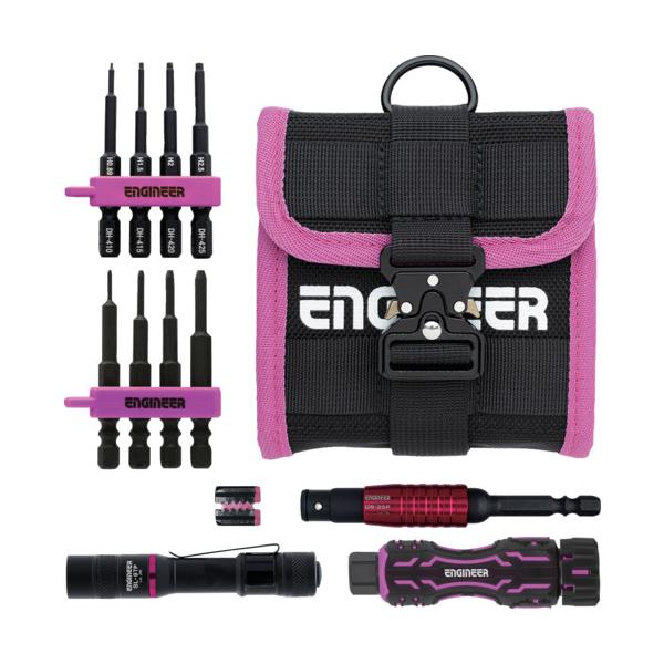 ENGINEER ネジレスQセットPINK&BLACK13点セット 六角対辺0.89、1.5、2、2.5MM DXZ-43P