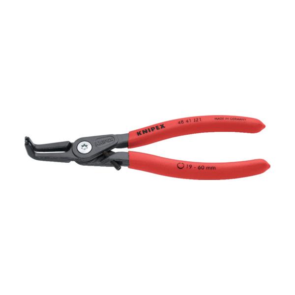 KNIPEX 穴用精密スナップリングプライヤ-90度 オープンリミッター付き 19-60mm 4841-J21