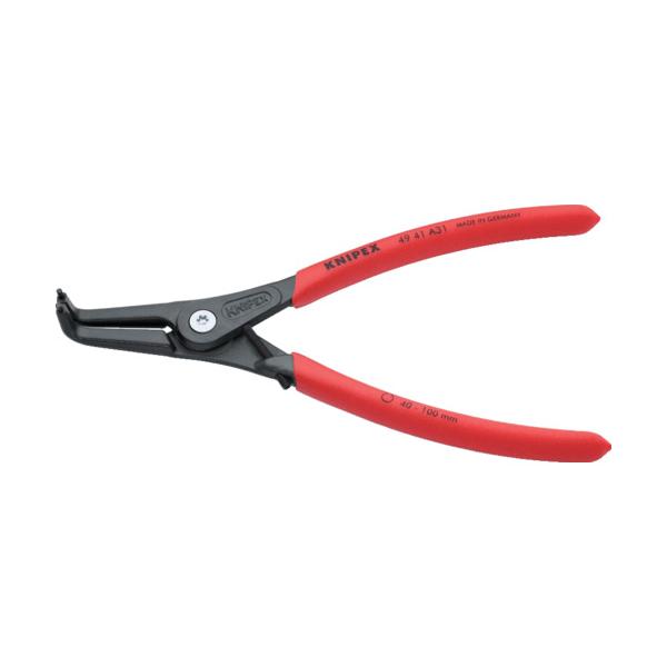 KNIPEX 軸用委しいスナップリングプライヤー90度 オープンリミッター付き添い人40-100粍 4941-A31
