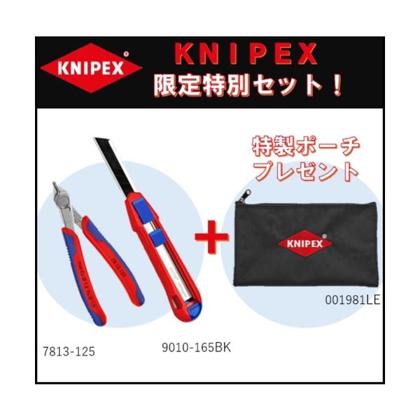 KNIPEX 【寸法押さえる】手ごわい切り立てる物の具2種+特製納める合切袋書き割り 78139010SET≪店卸し資産境界線≫