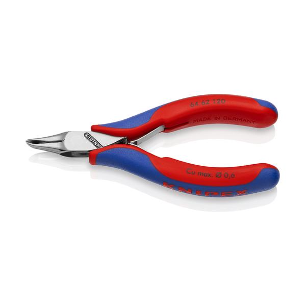 KNIPEX エレクトロニクスエンドカッティングニッパー オブリケ(65°傾斜角度) コンフォートハンドル 6462-120