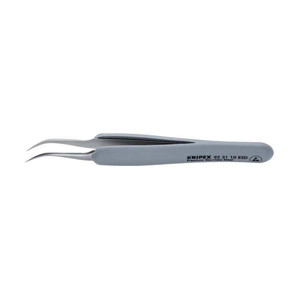 KNIPEX 天然ゴム手持ち部分付き添い人細やか毛抜き 先細・先曲がり 122ММ 9231-10ESD