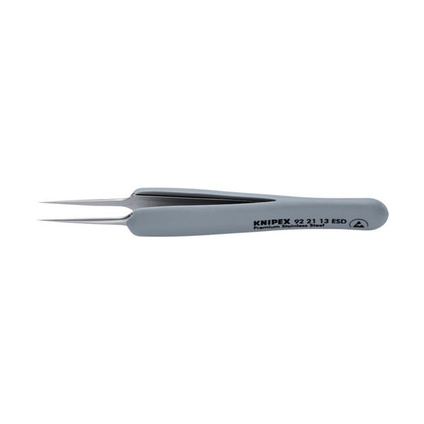 KNIPEX 天然ゴム手持ち部分付き添い人細やか毛抜き 先極細 112ММ 9221-13ESD